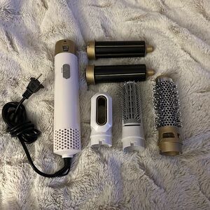 Versatile Hair Styling Tool Set - White and Gold